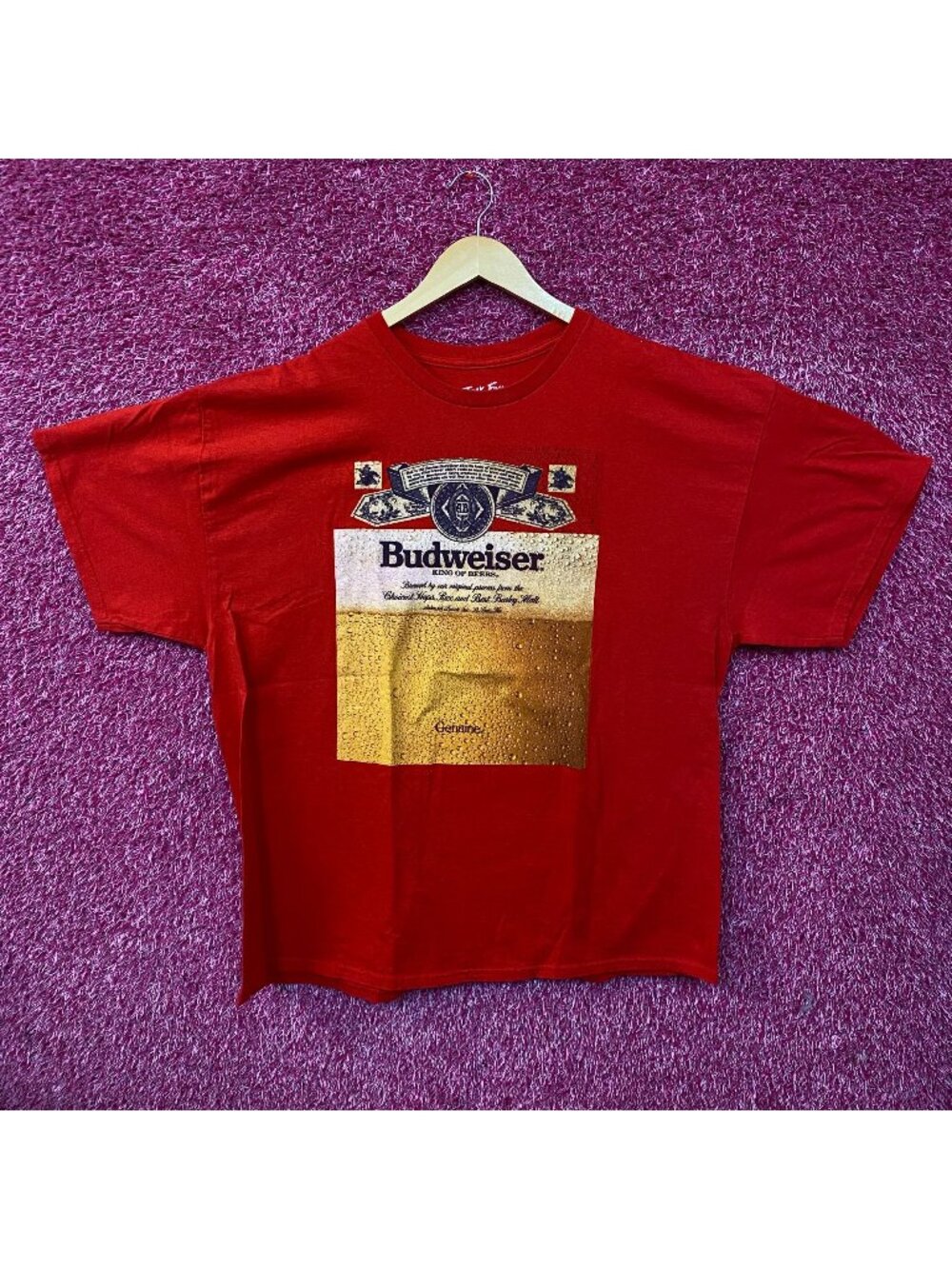Budweiser King of Beer Retro Label Graphic T-Shirt XL